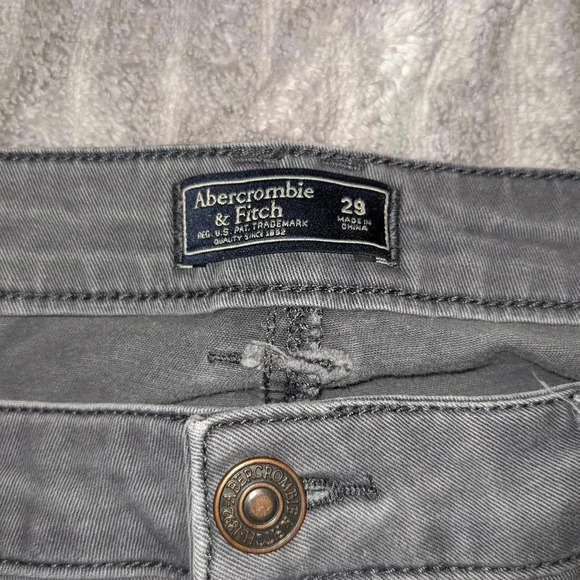 Abercrombie Fitch Cargo Pants Zip Ankle Womens 29 Slim‎ Gray - Picture 5 of 6
